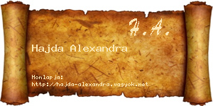 Hajda Alexandra névjegykártya